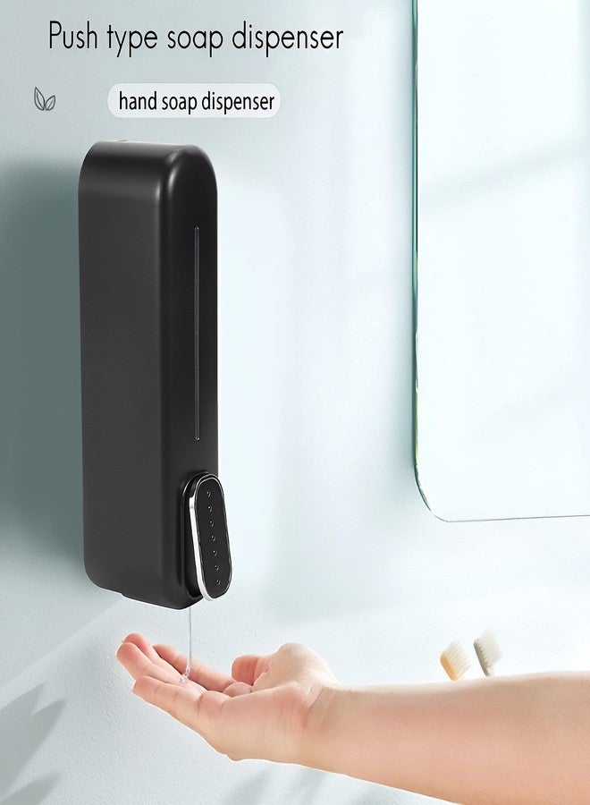 Carnival ABS Wall Mounted Manual Soap Dispenser 350ml Liquid, Soap, Lotion, Shampoo, Conditioner Dispenser for Bathroom,Kitchen and Washbasin (Black, ABS) - Image 2